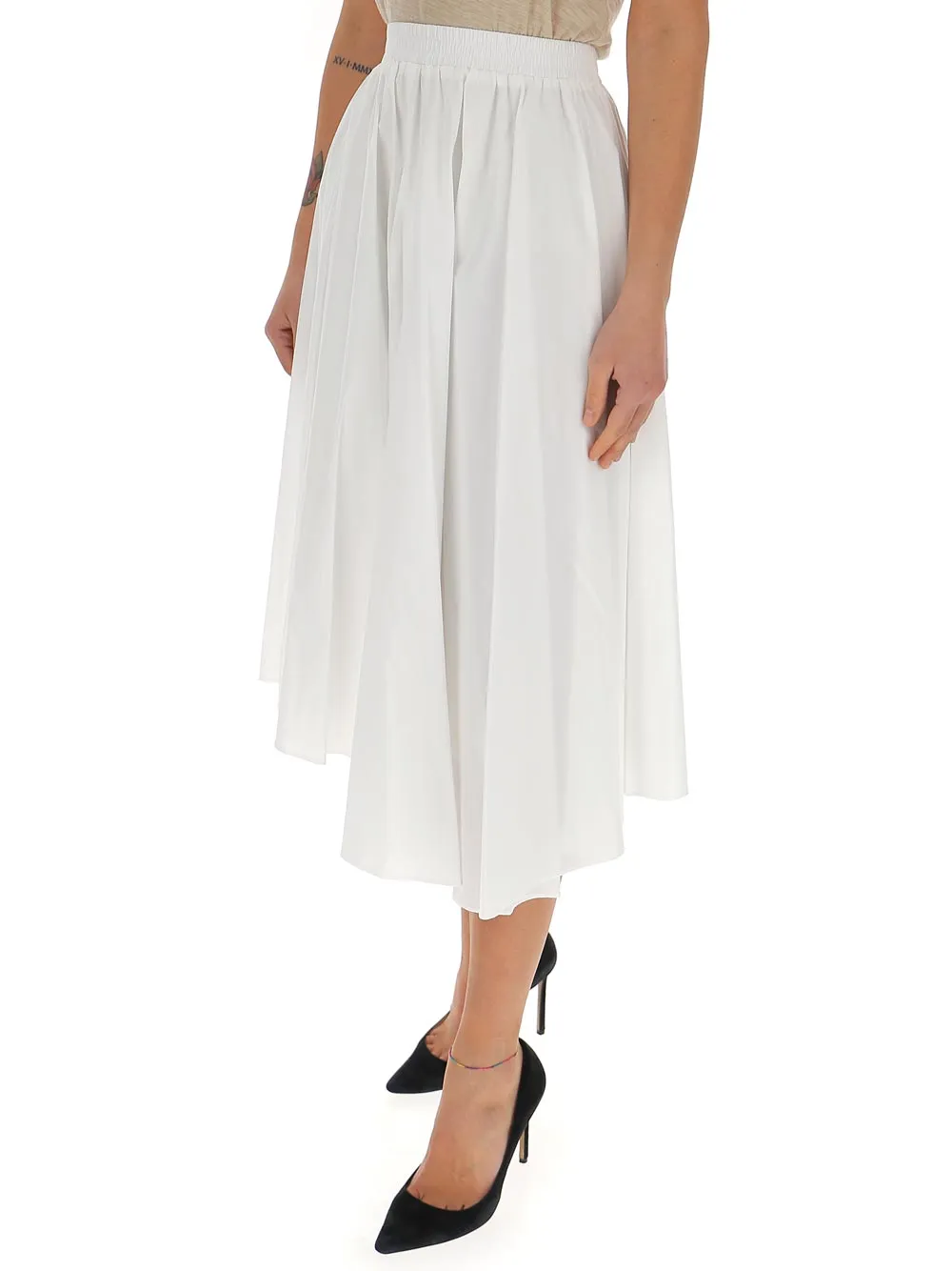 Michael Michael Kors Asymmetric Draped Midi Skirt
