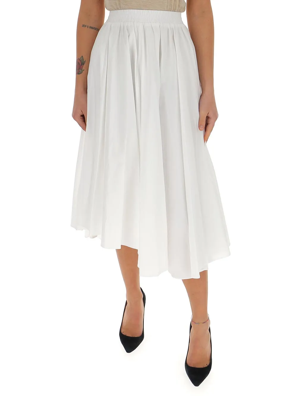 Michael Michael Kors Asymmetric Draped Midi Skirt