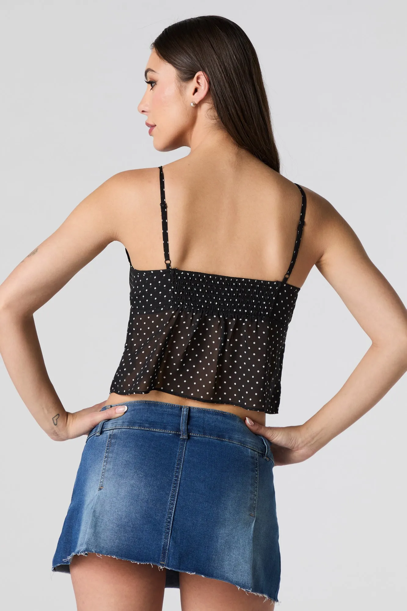 Micro minijupe-short plissée en denim