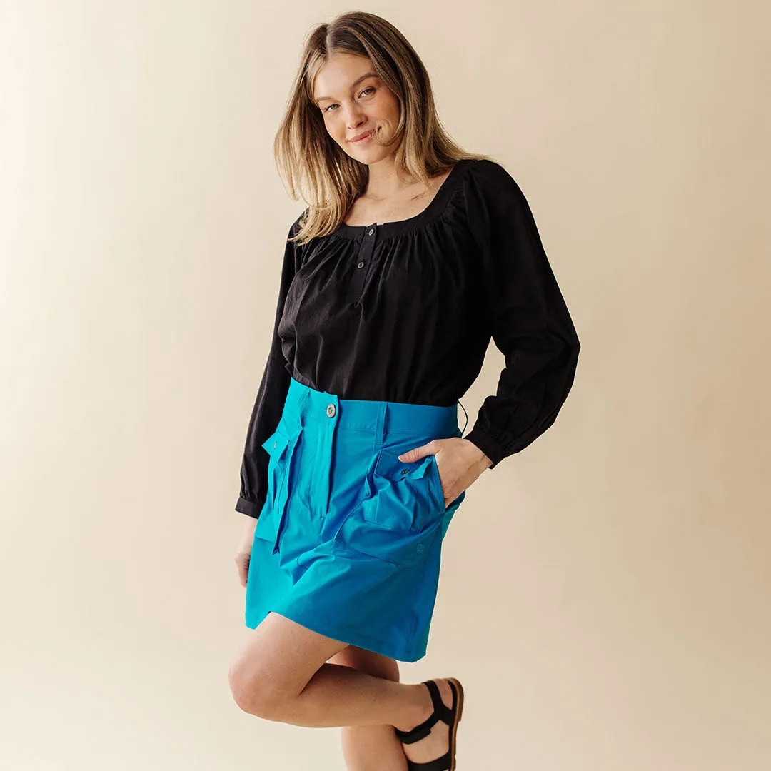 Mini Cargo Skirt, Cobalt