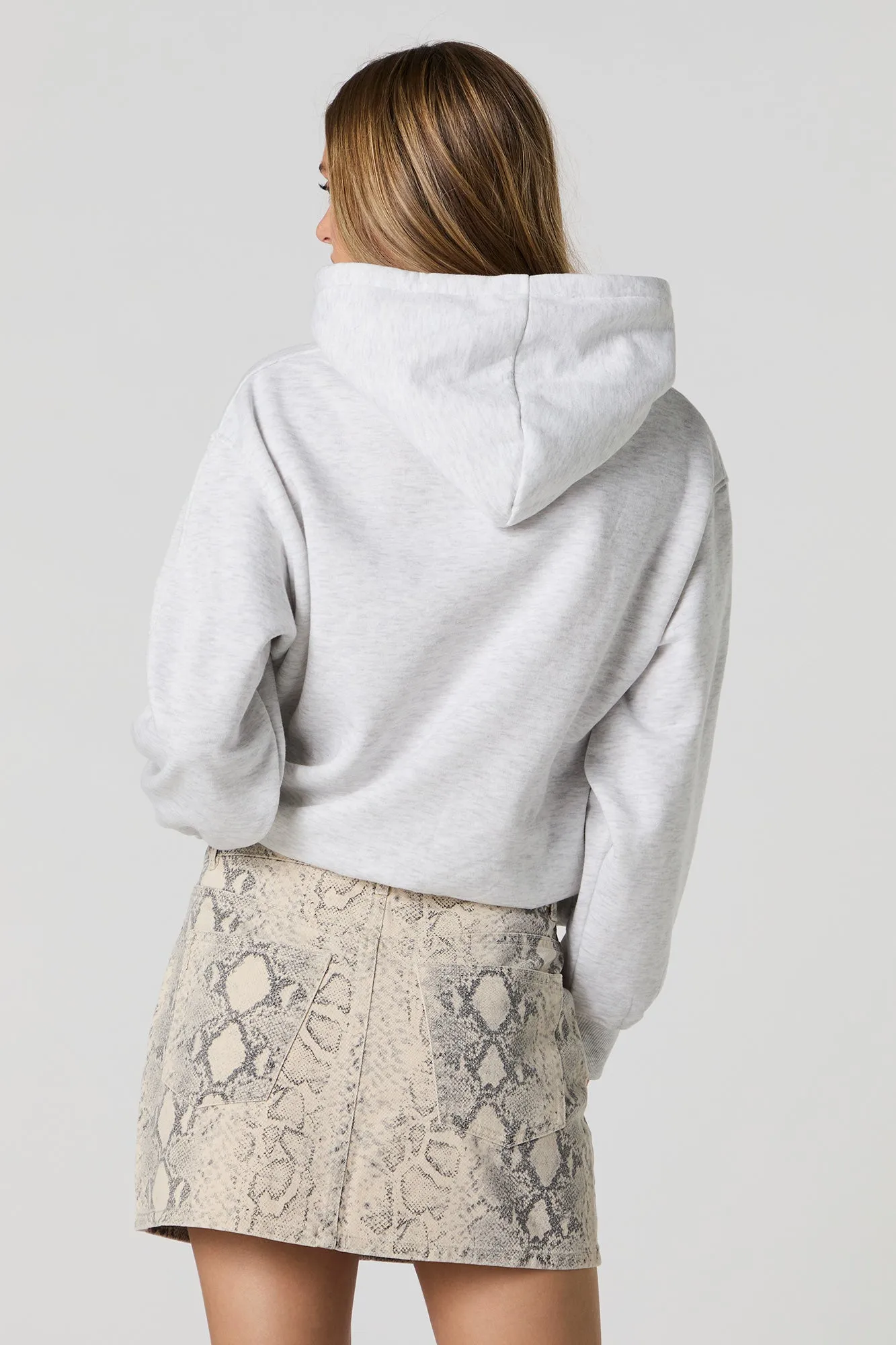 Minijupe en denim imprimé
