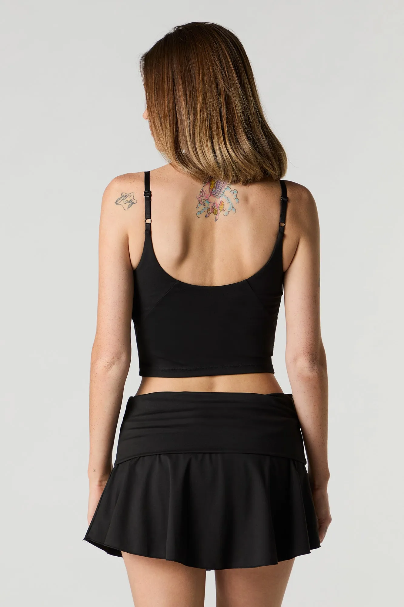 Minijupe-short Active avec  taille pliée et poches