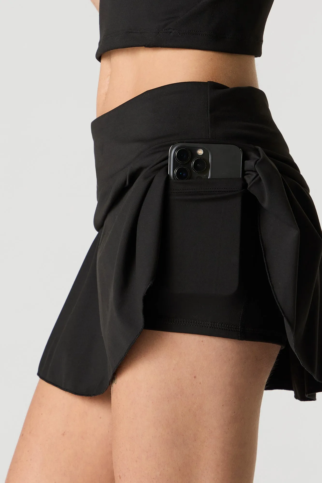 Minijupe-short Active avec  taille pliée et poches