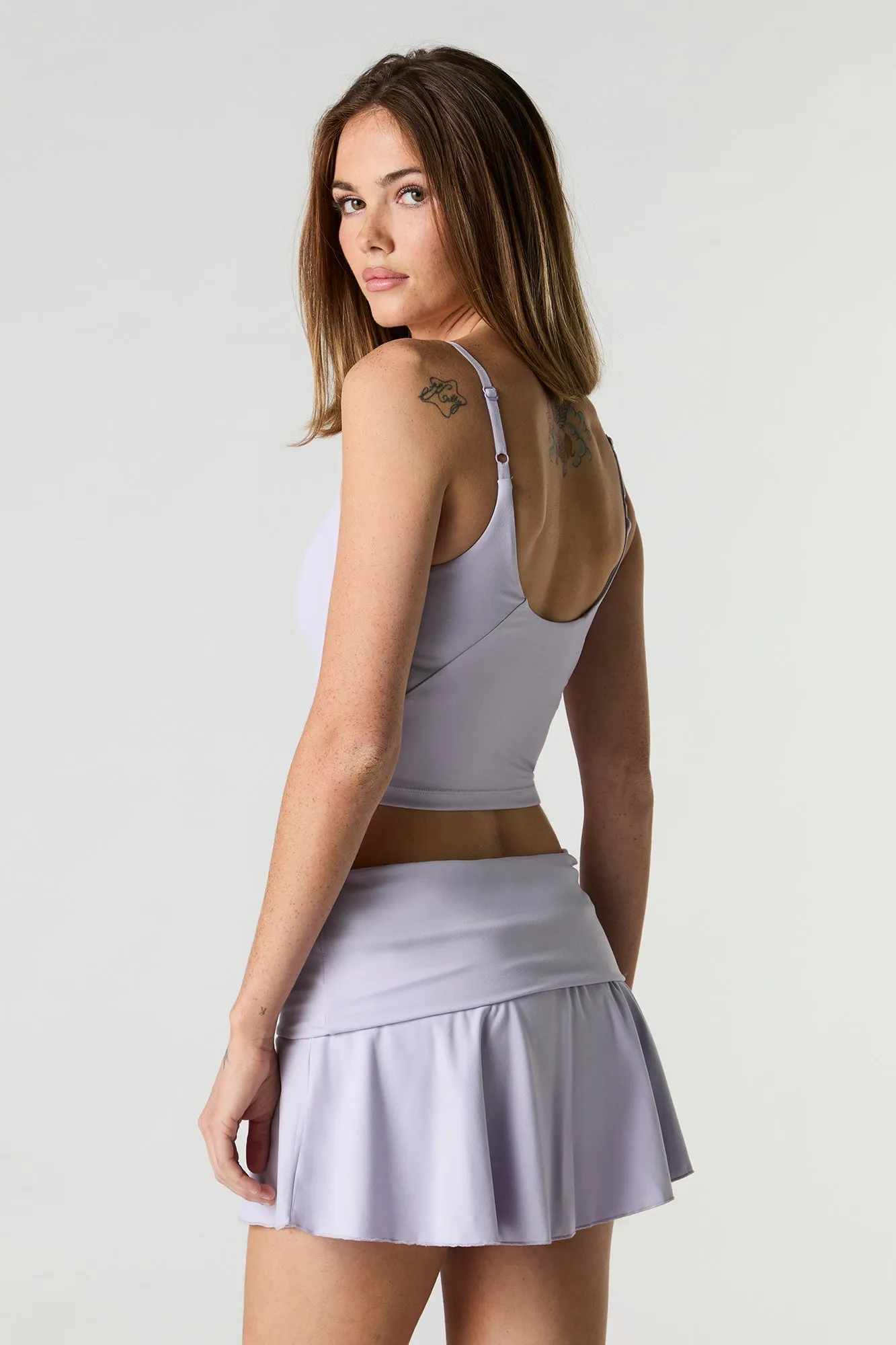 Minijupe-short Active avec  taille pliée et poches
