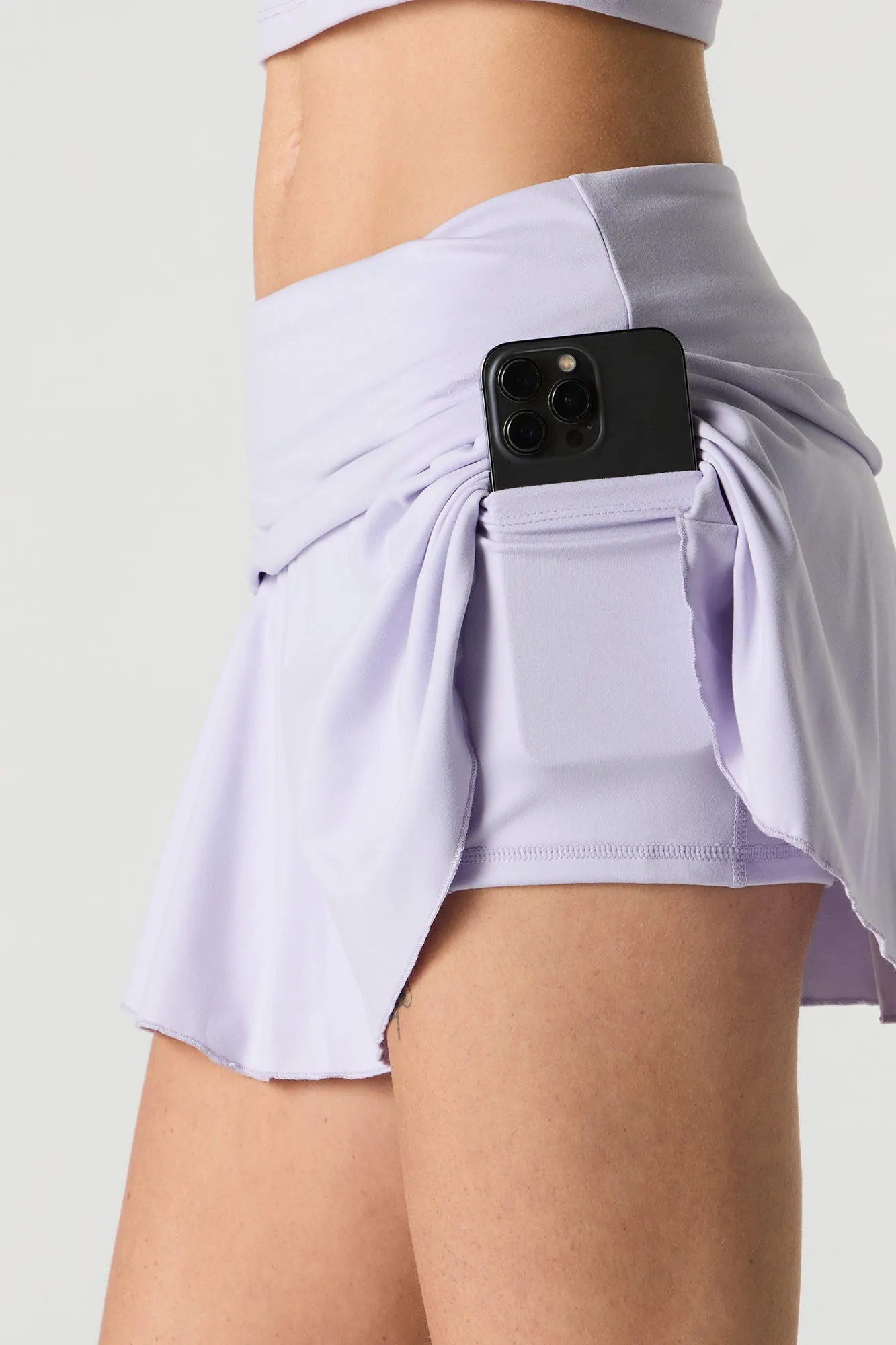 Minijupe-short Active avec  taille pliée et poches