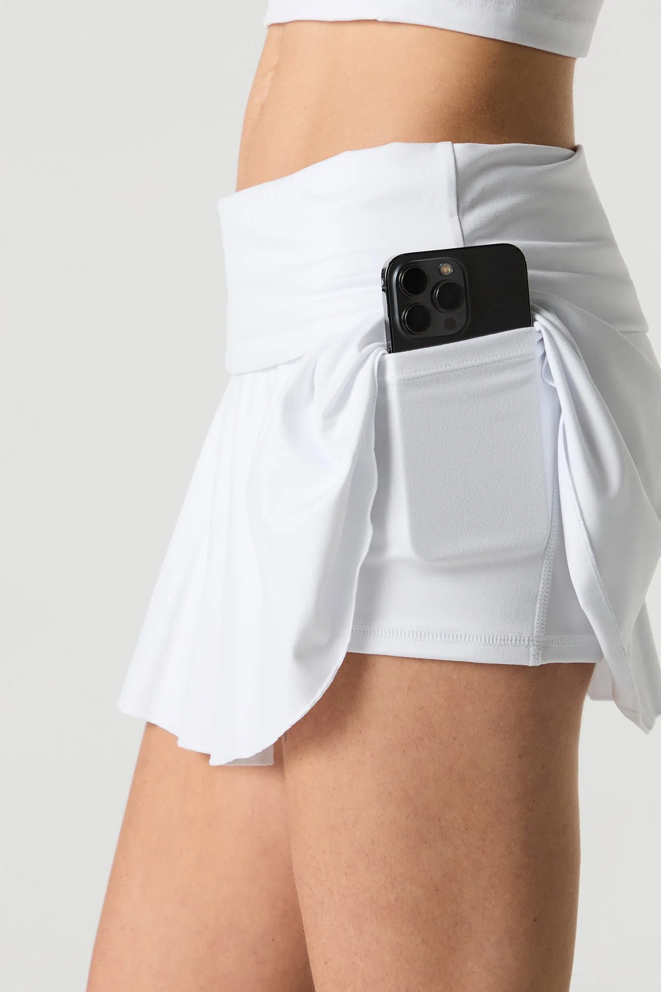 Minijupe-short Active avec  taille pliée et poches
