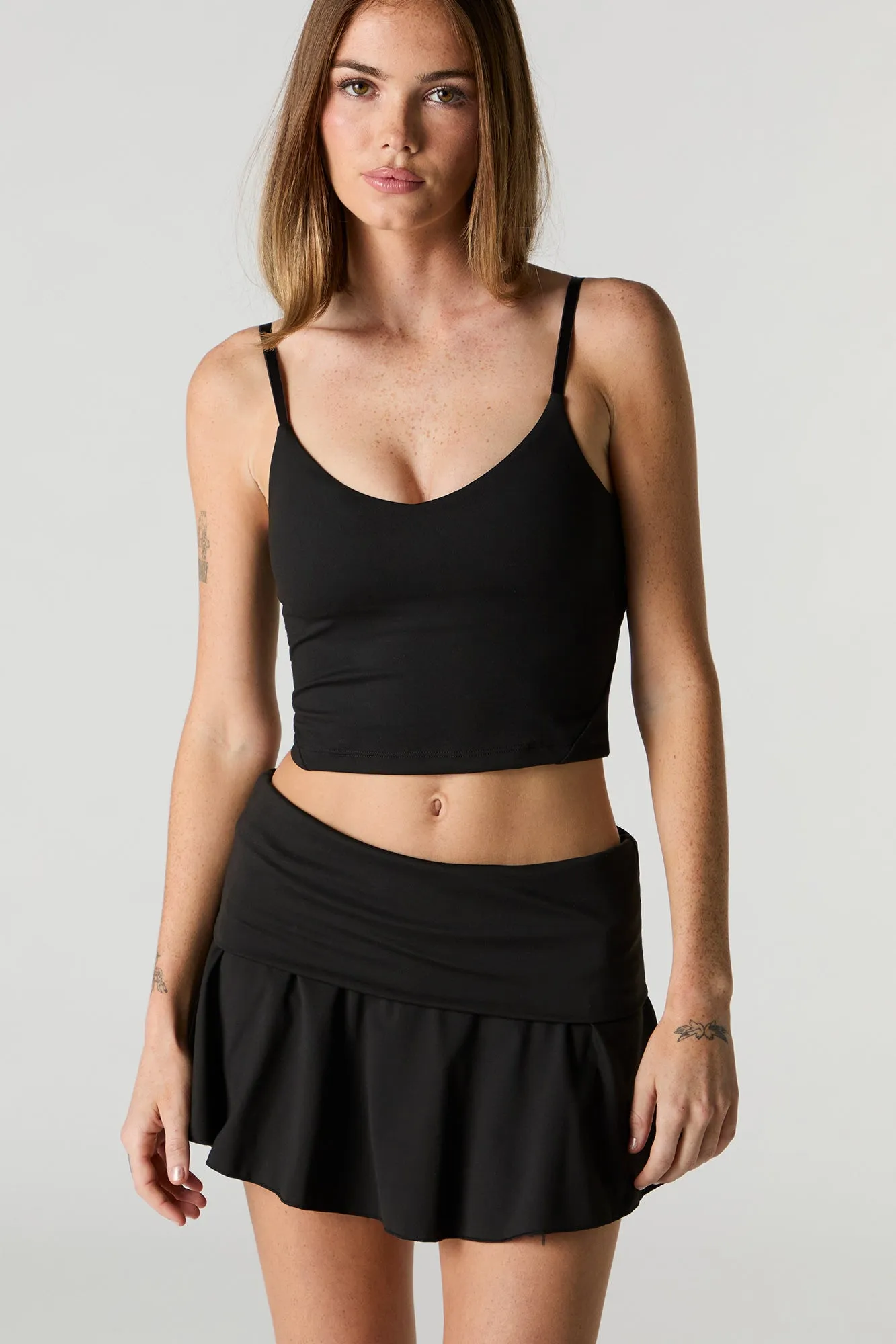Minijupe-short Active avec  taille pliée et poches
