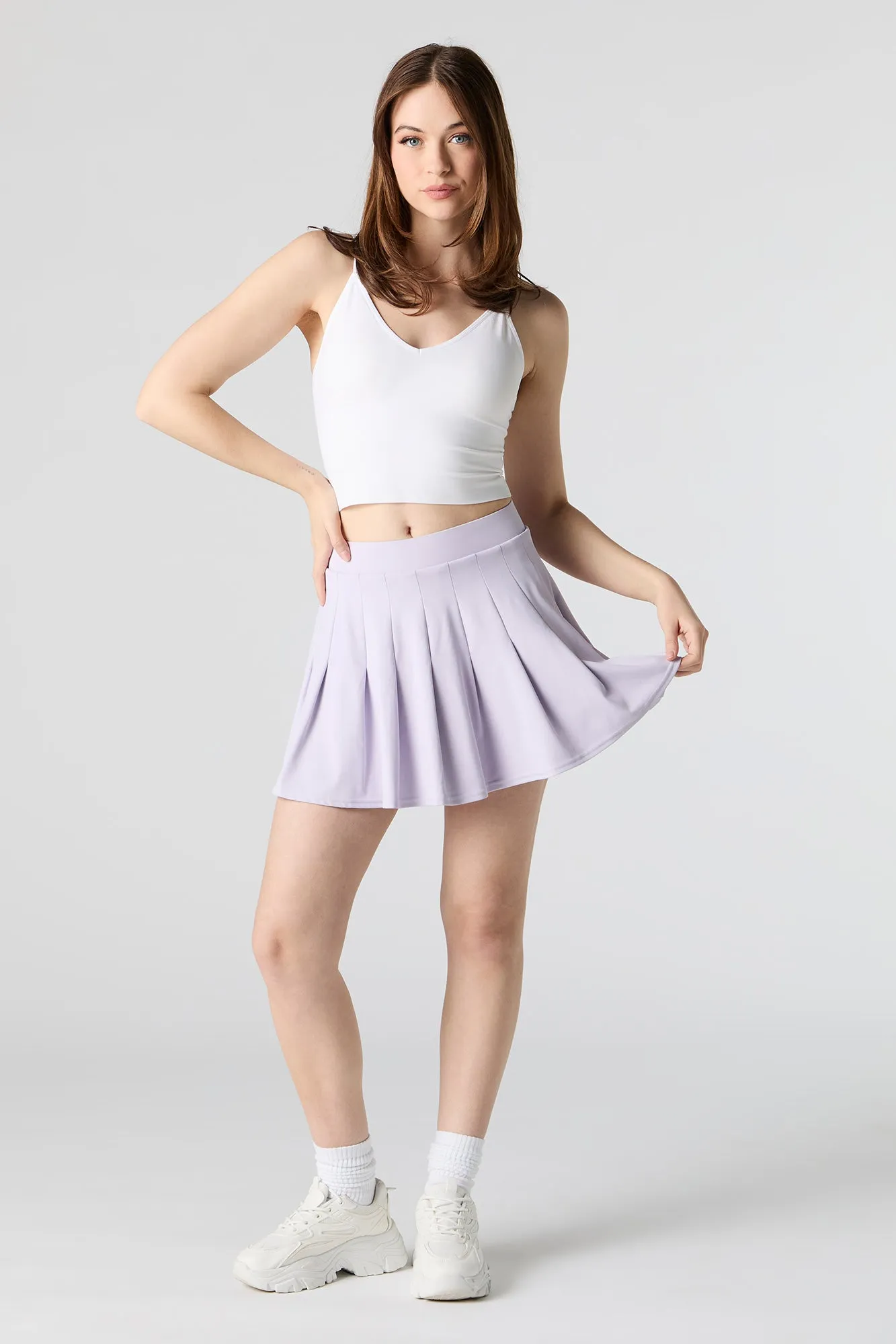 Minijupe-short Active plissée