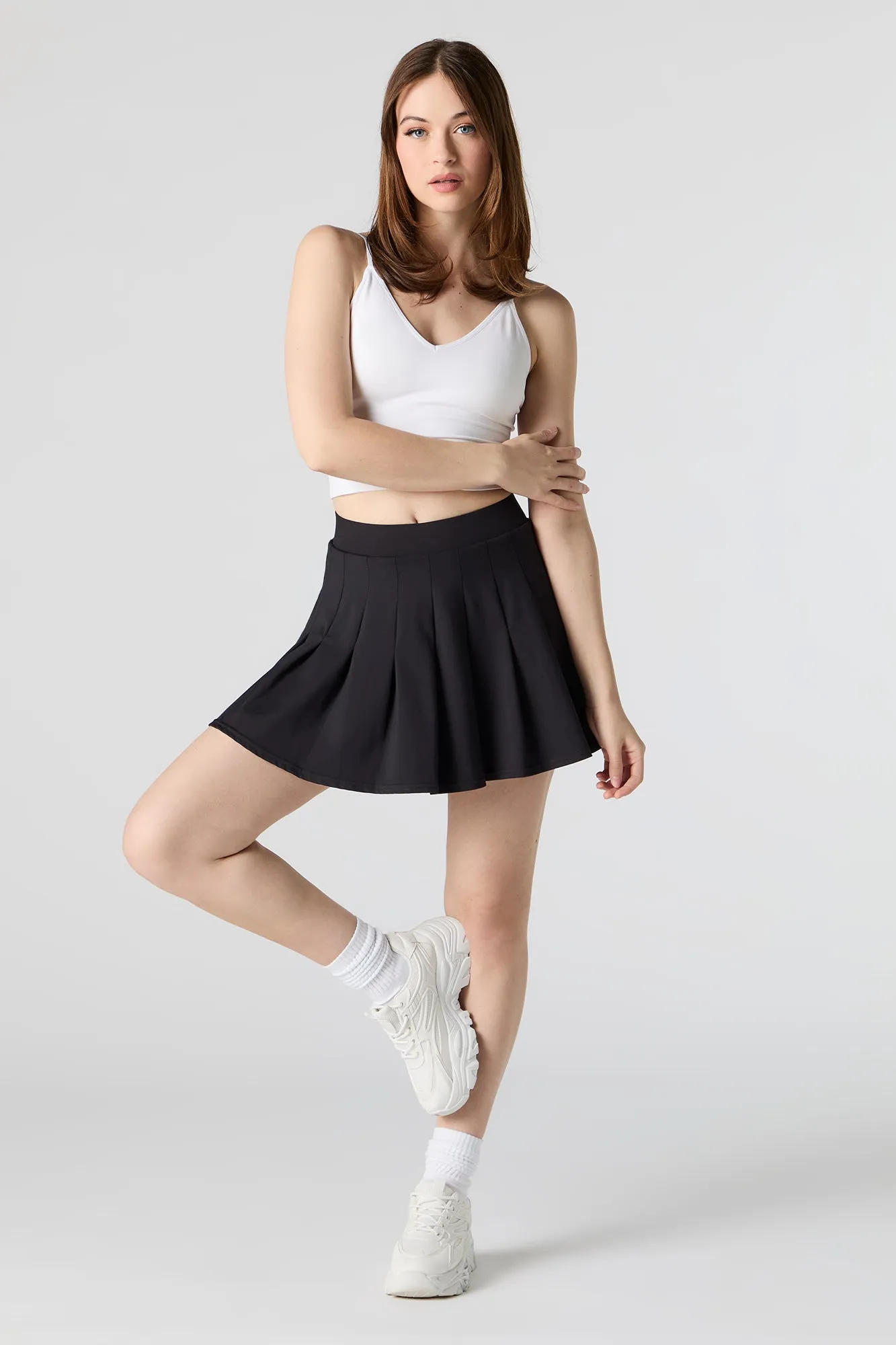 Minijupe-short Active plissée
