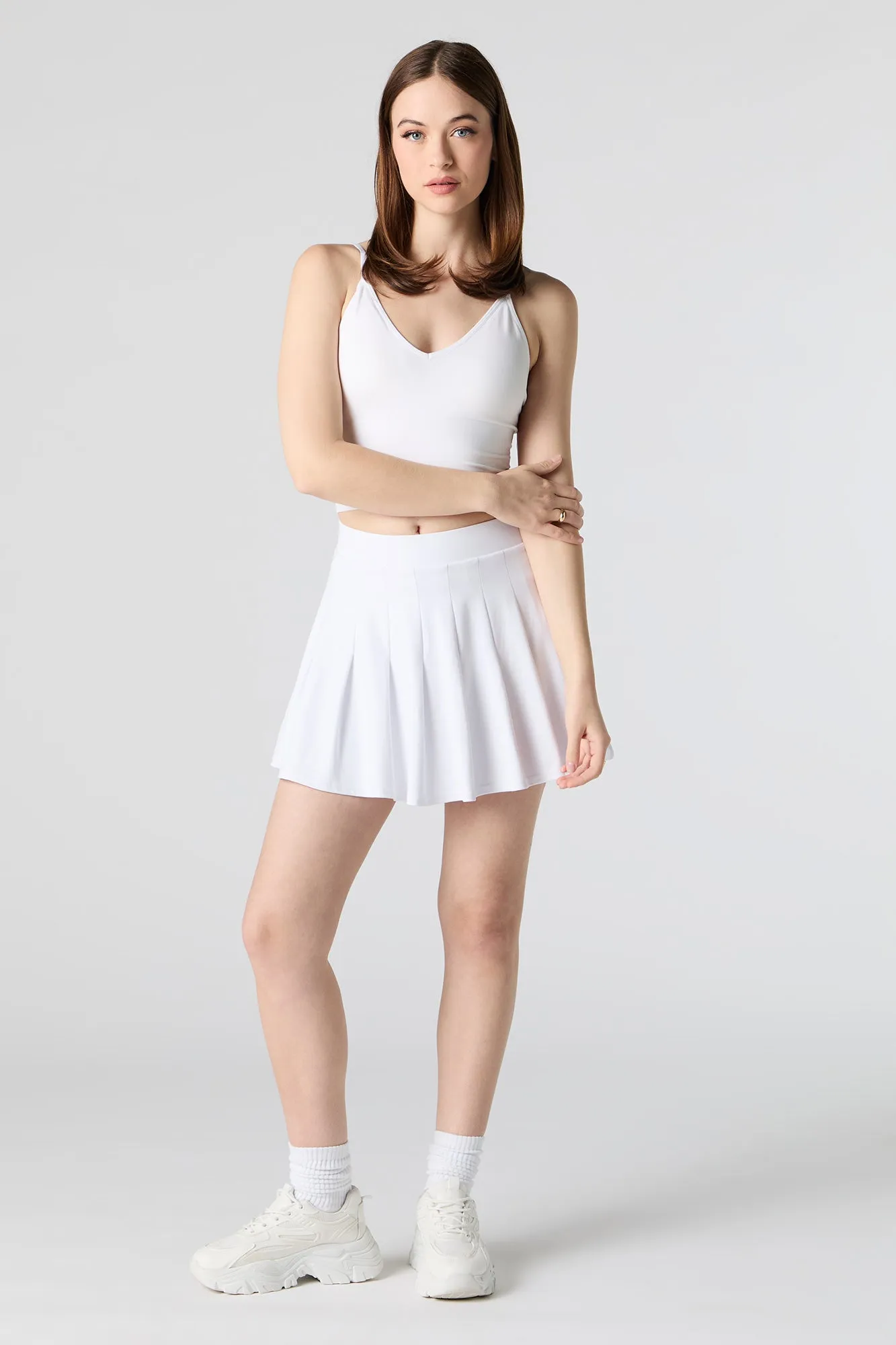 Minijupe-short Active plissée