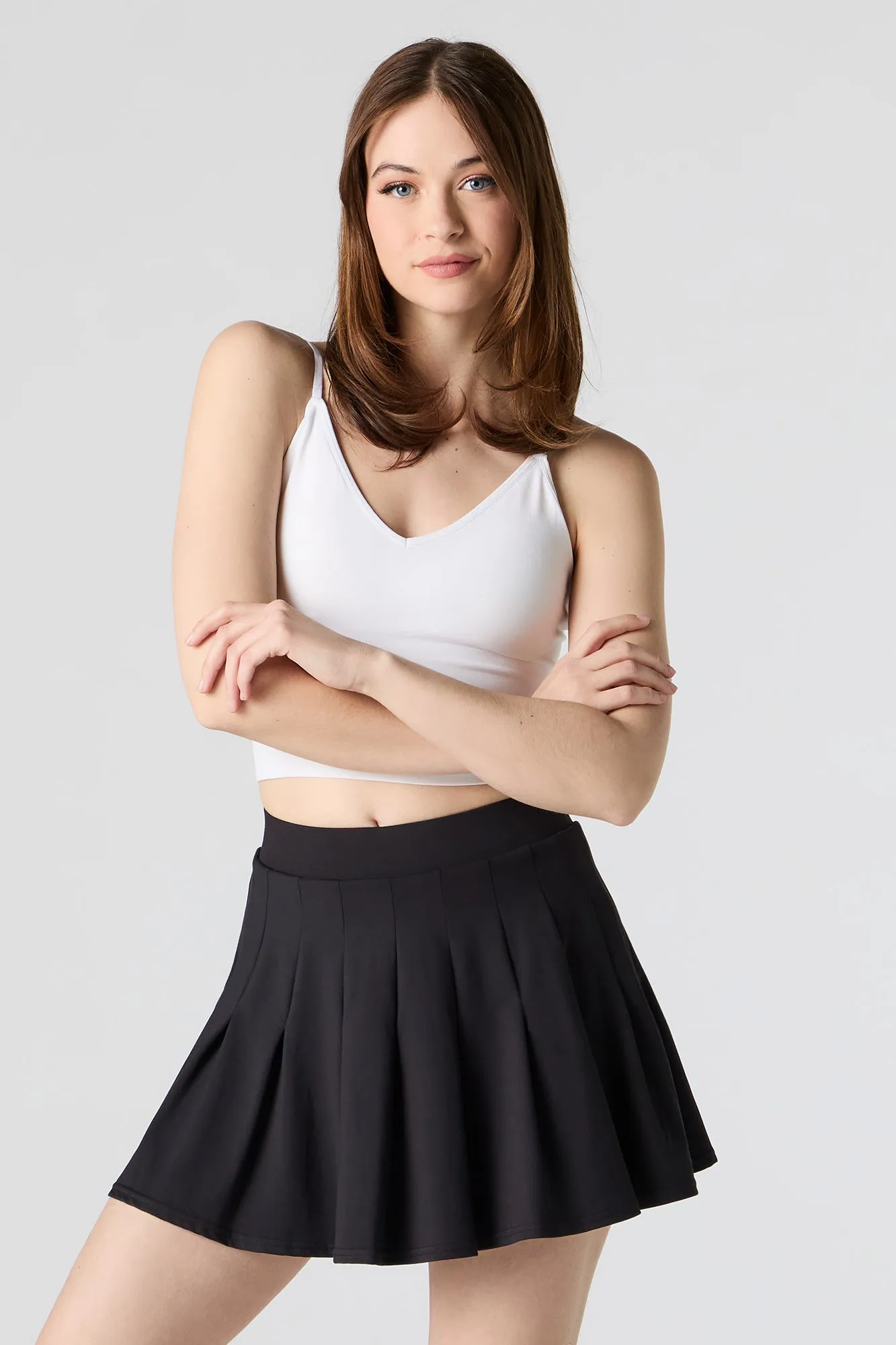 Minijupe-short Active plissée