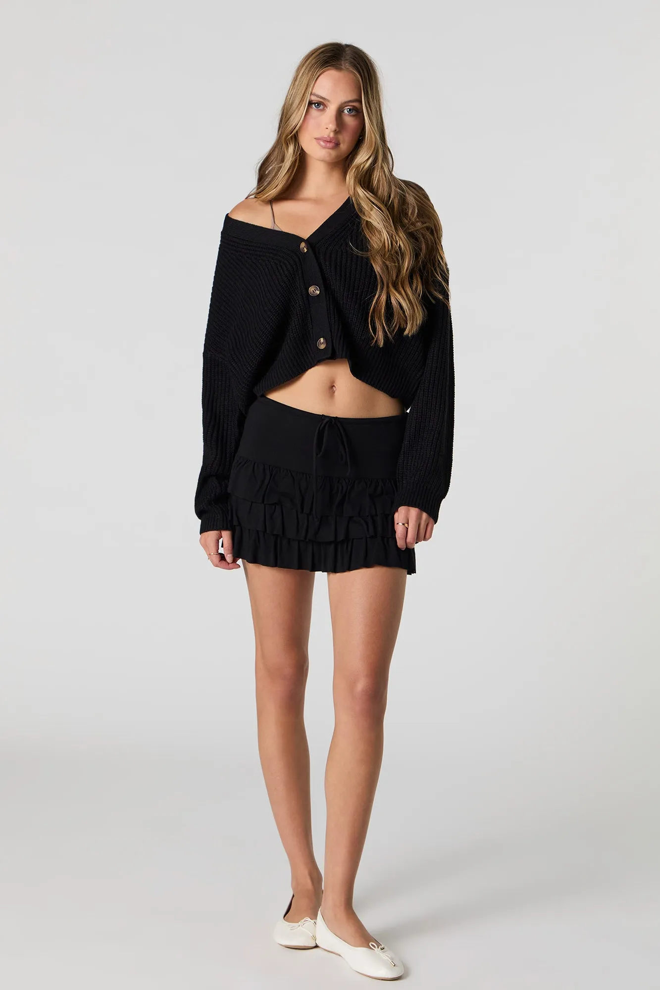 Minijupe short volantée