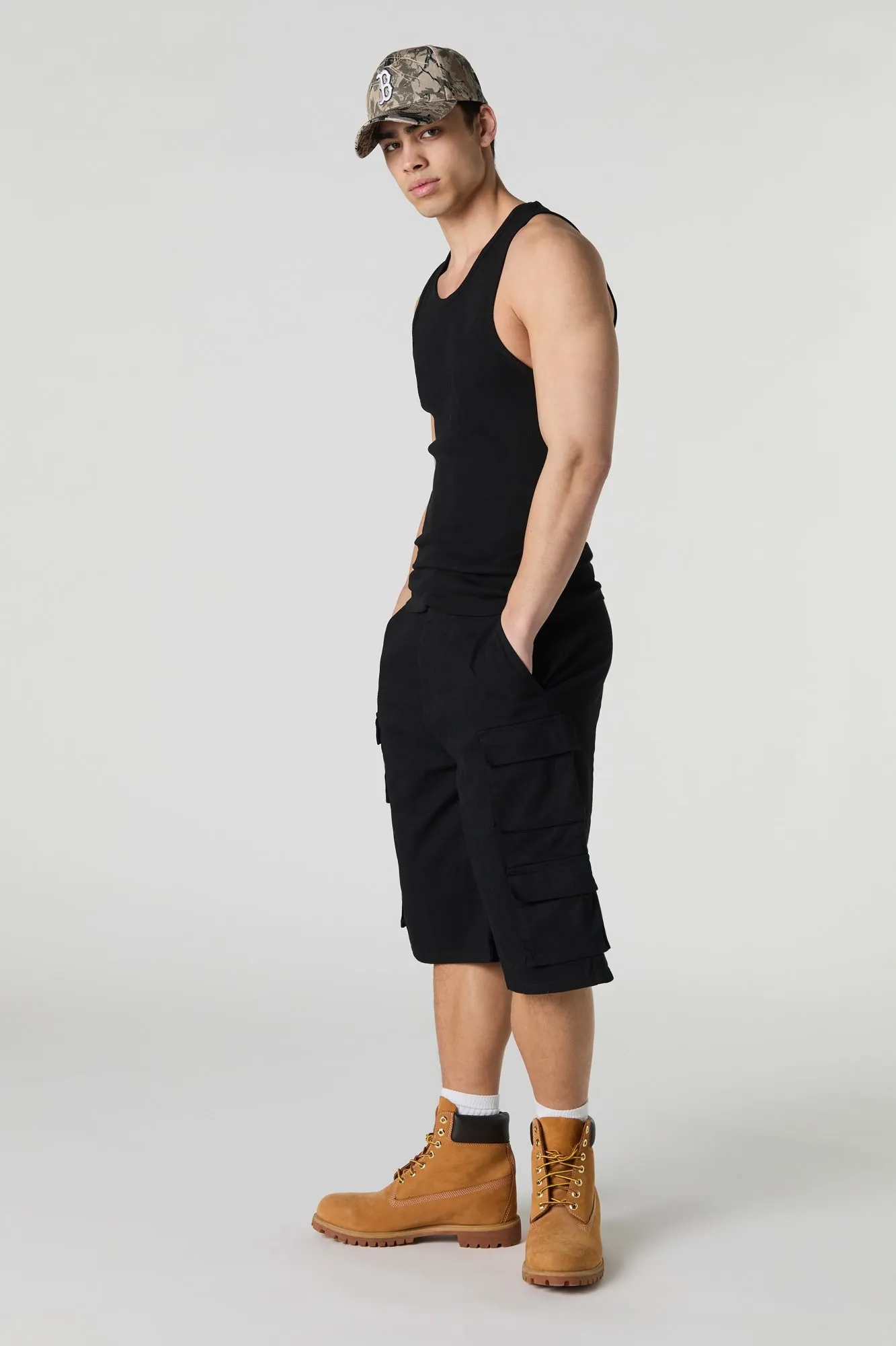 Multi Pocket Longline Cargo Short