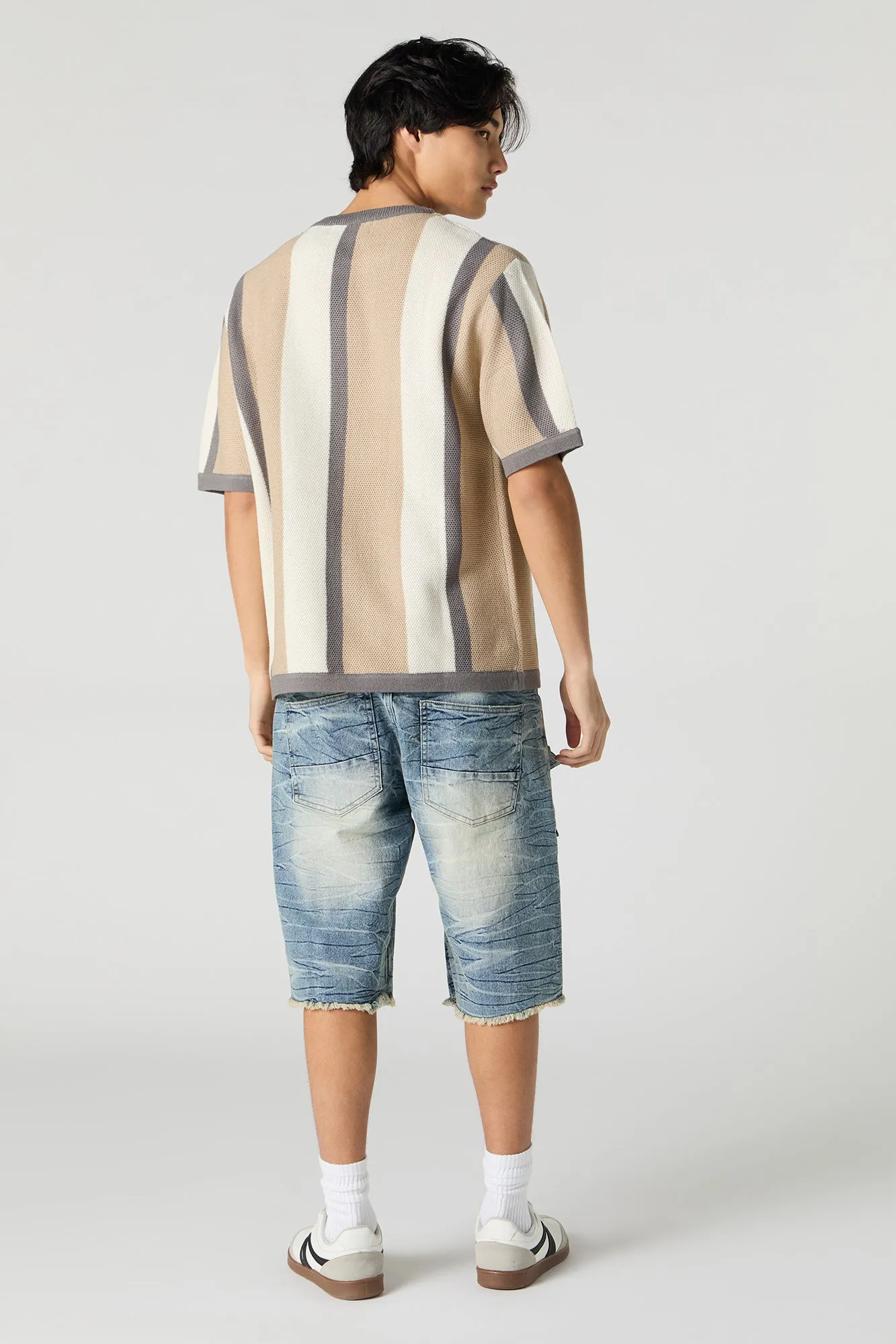 Multi Pocket Slim Cargo Jort
