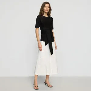 Nava Cotton Twill Flared Skirt