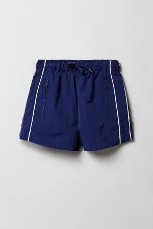 Pantalon avec passepoil et poche à glissière pour filles