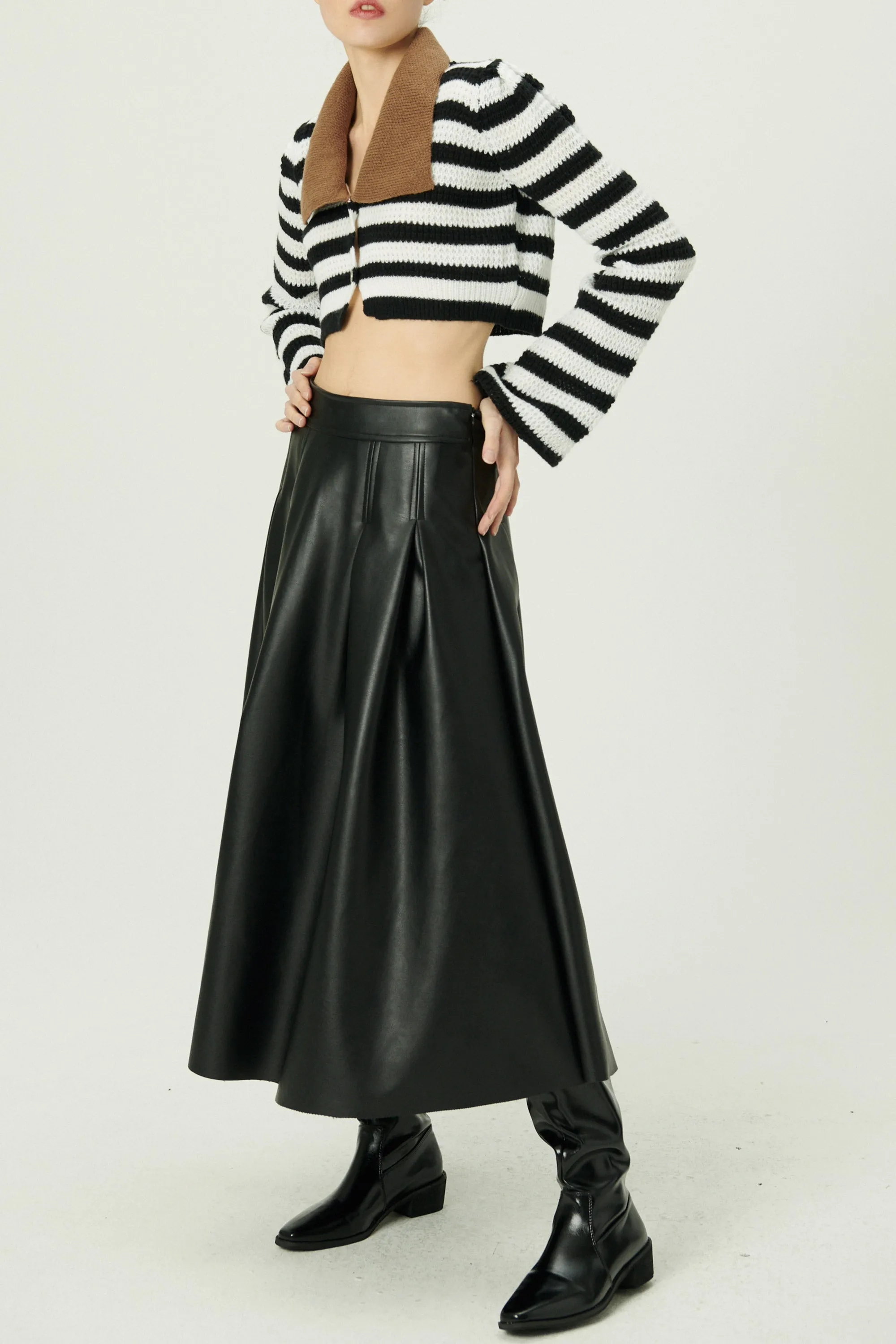 Patricia Pleather Full Skirt