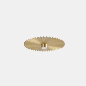 Pleated Brass Ceiling Light