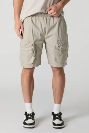 Poplin Zipper Cargo Short