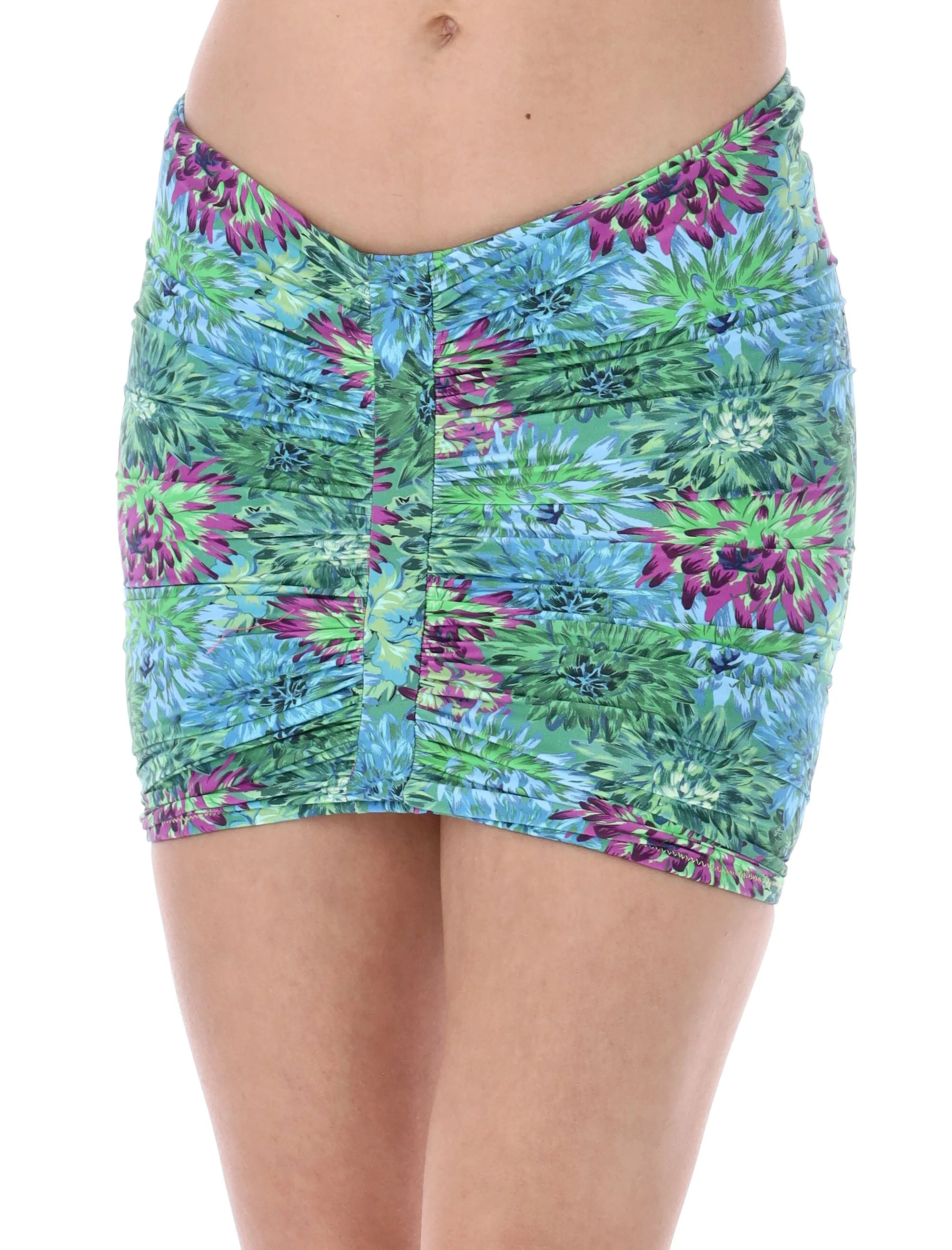 Reina Olga Gathered Detailed Mini Skirt