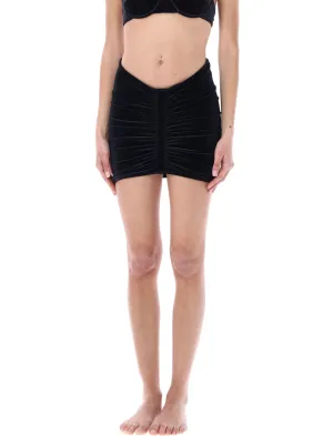 Reina Olga Gathered Detailed Mini Skirt