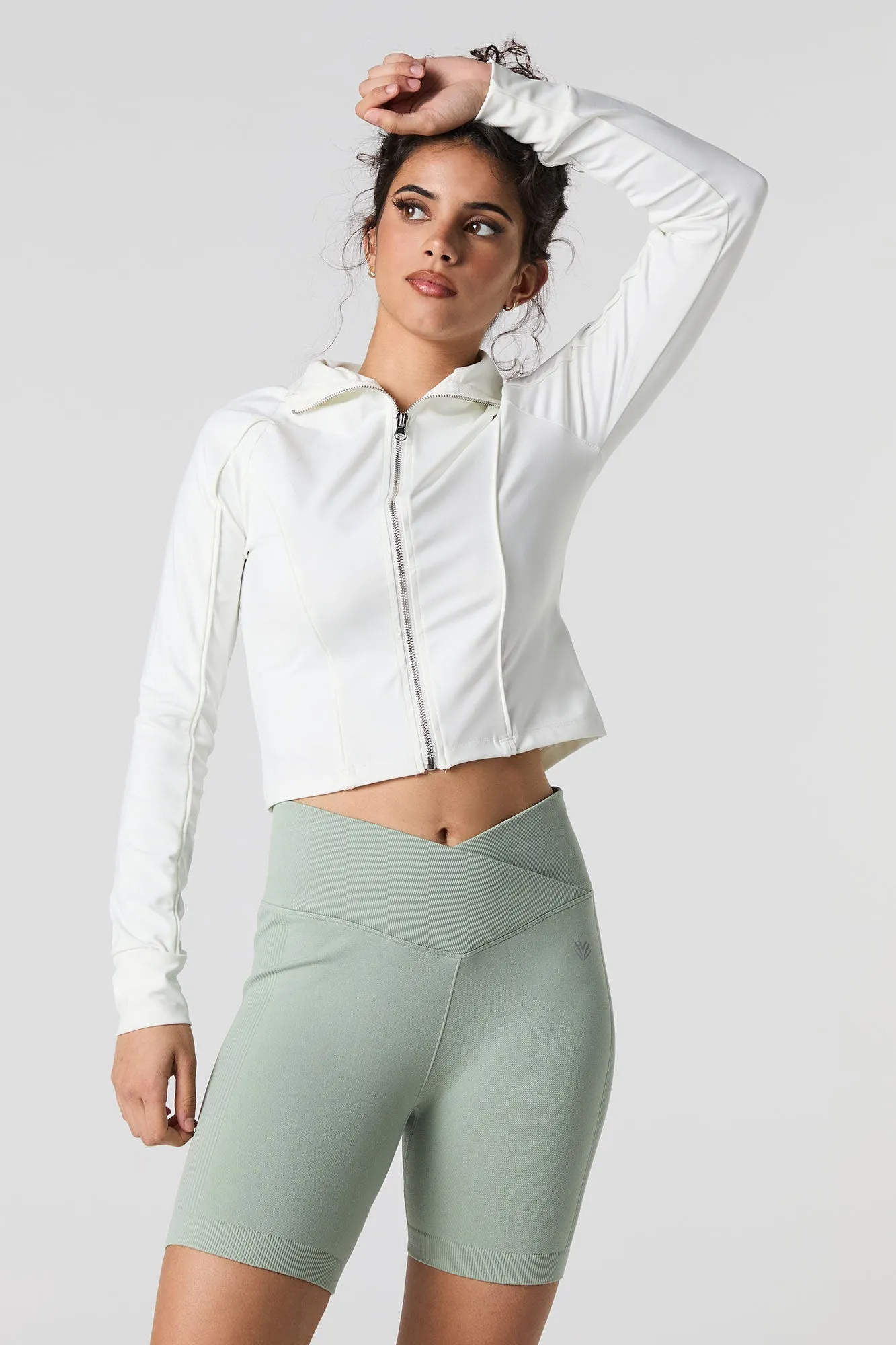 Seamless Foldover Waist Biker Short