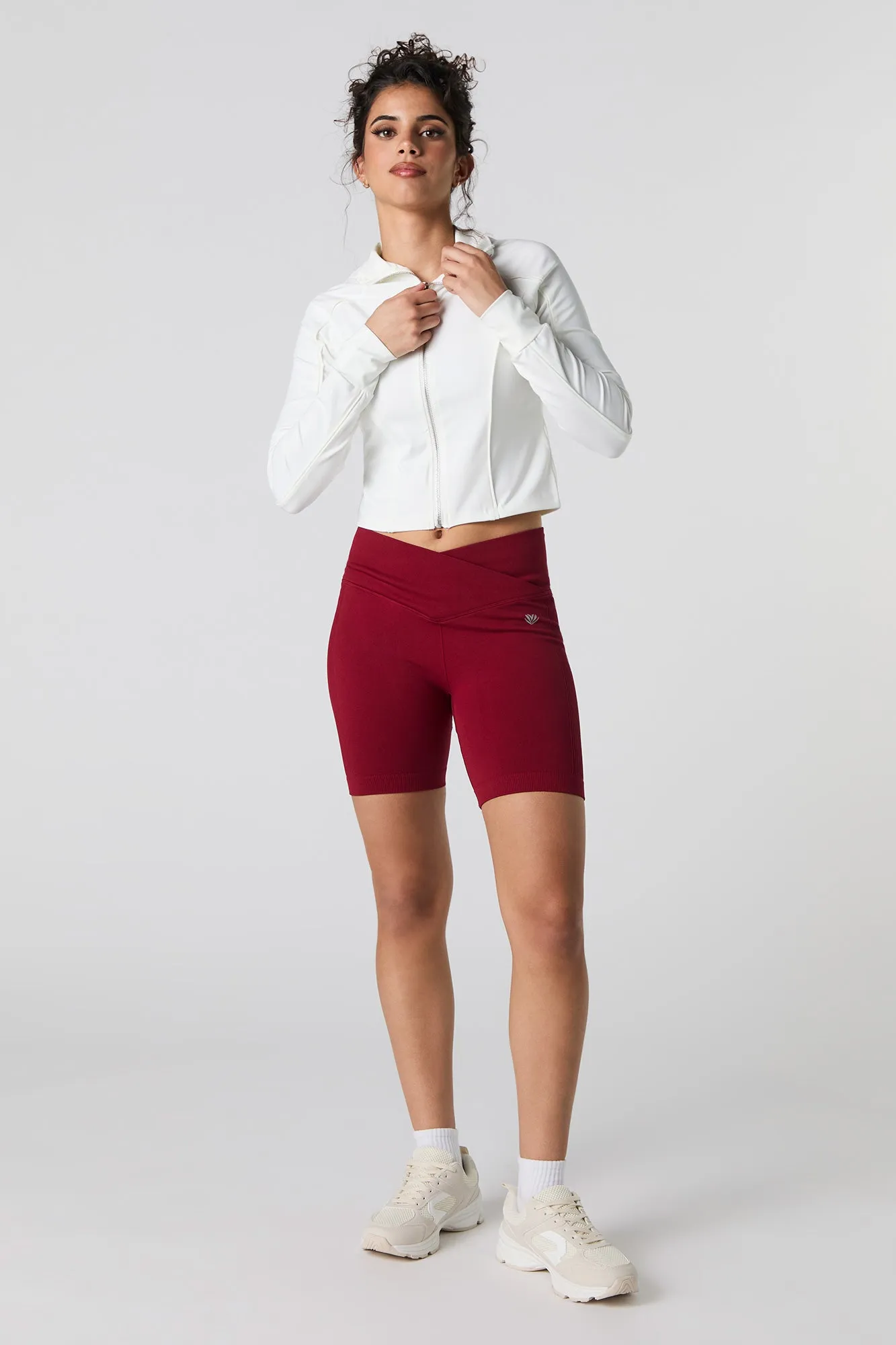 Seamless Foldover Waist Biker Short