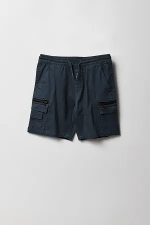 Short cargo avec poches à fermeture à glissière pour garçon