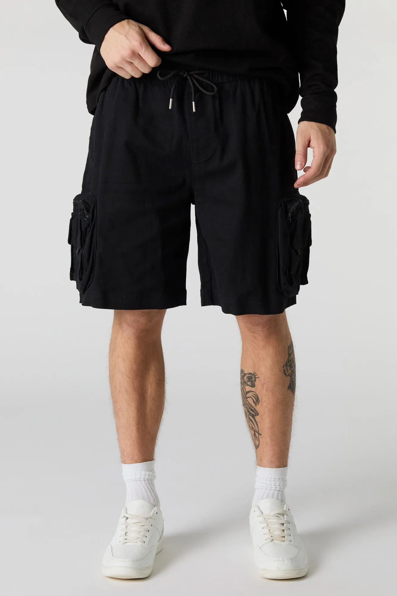 Short cargo avec poches multiples