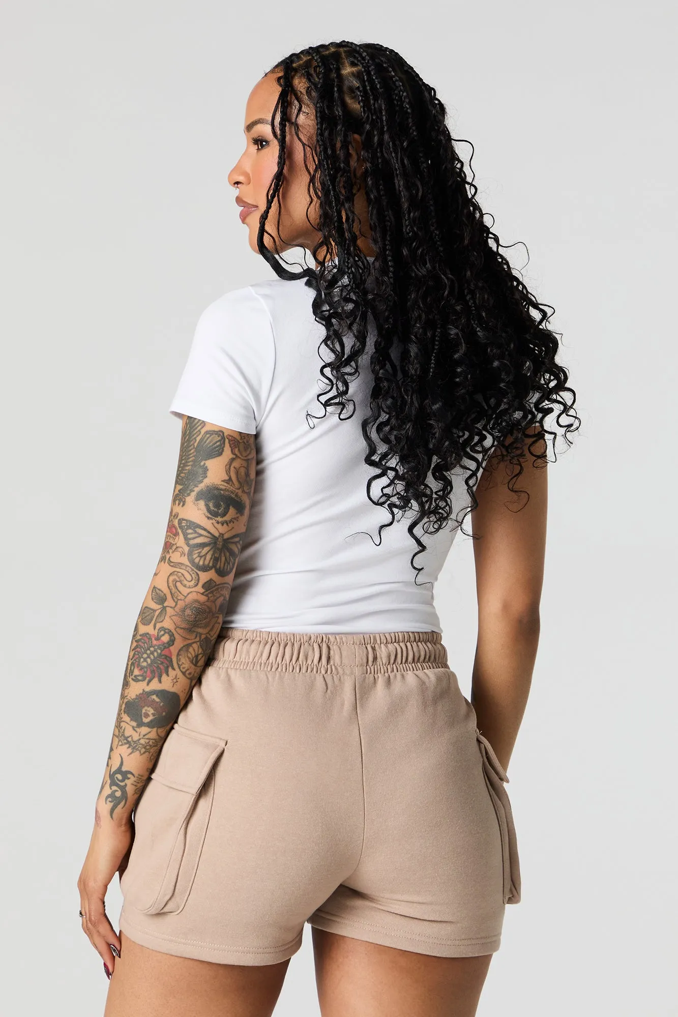 Short cargo en molleton