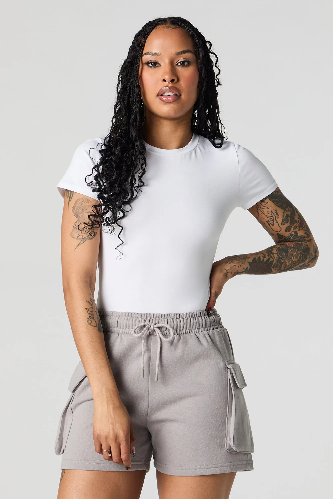 Short cargo en molleton