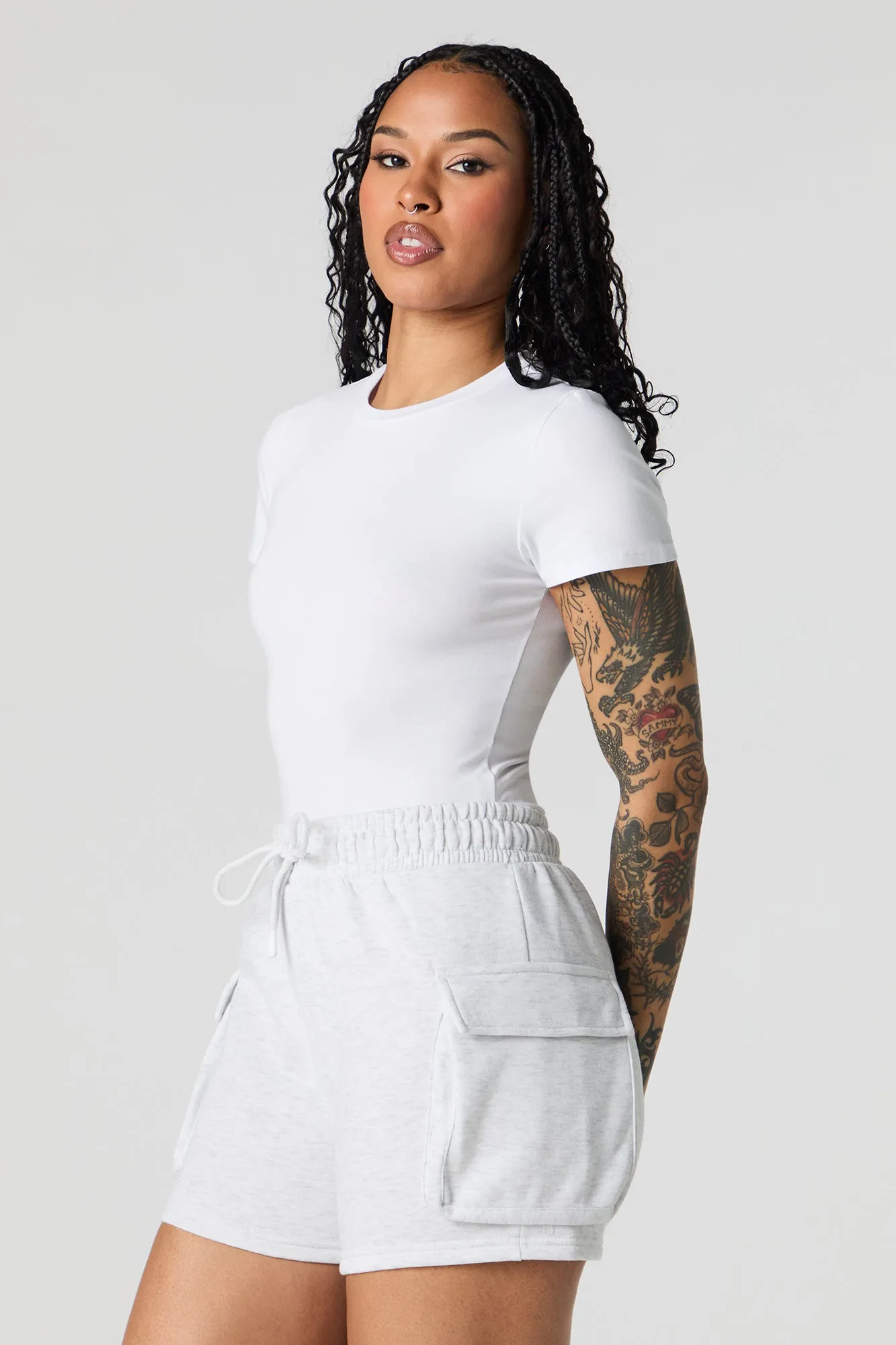 Short cargo en molleton