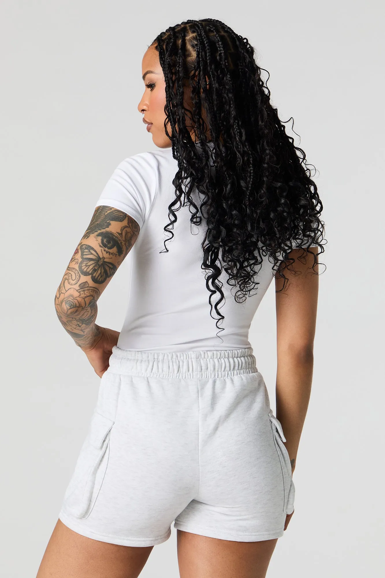 Short cargo en molleton