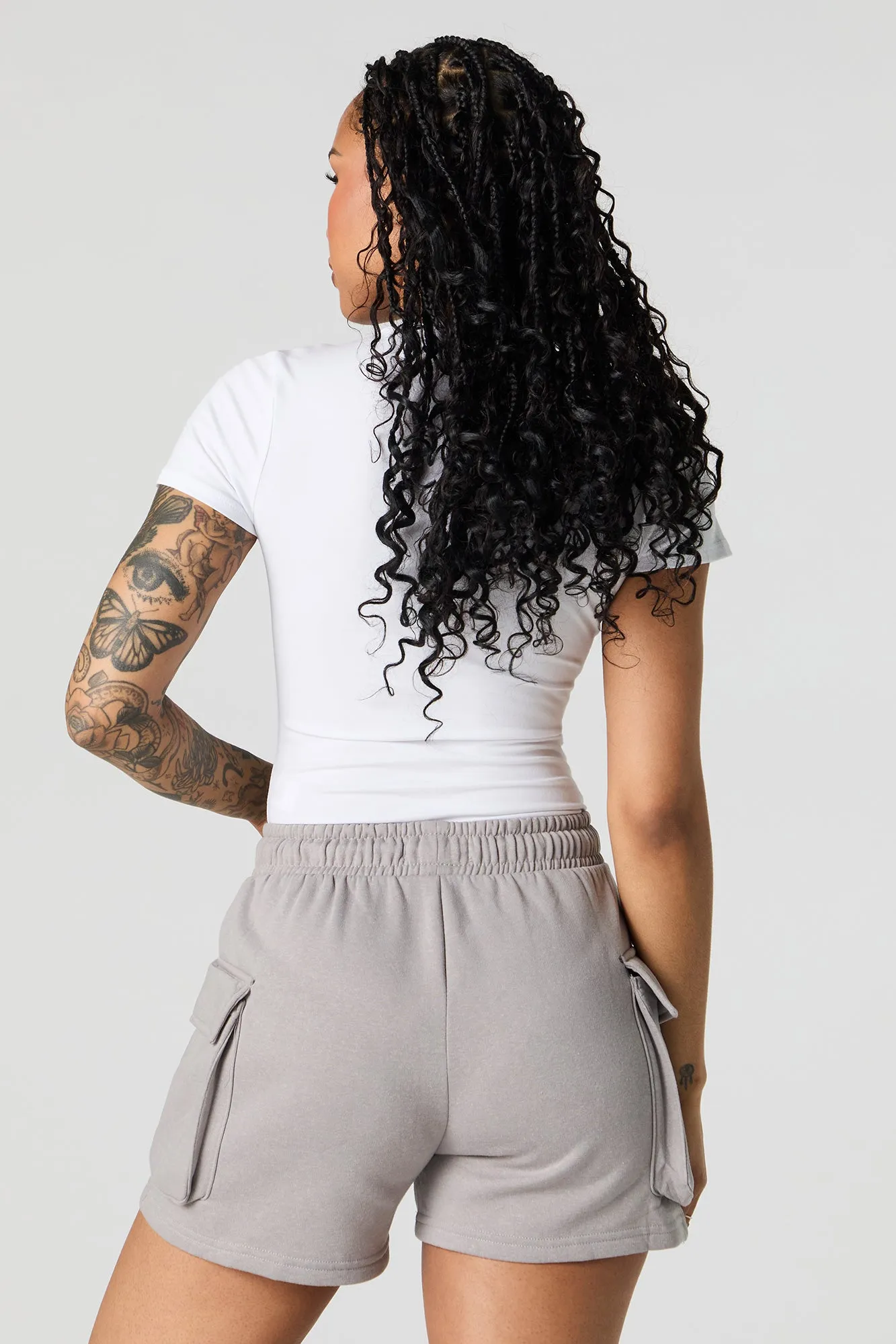 Short cargo en molleton