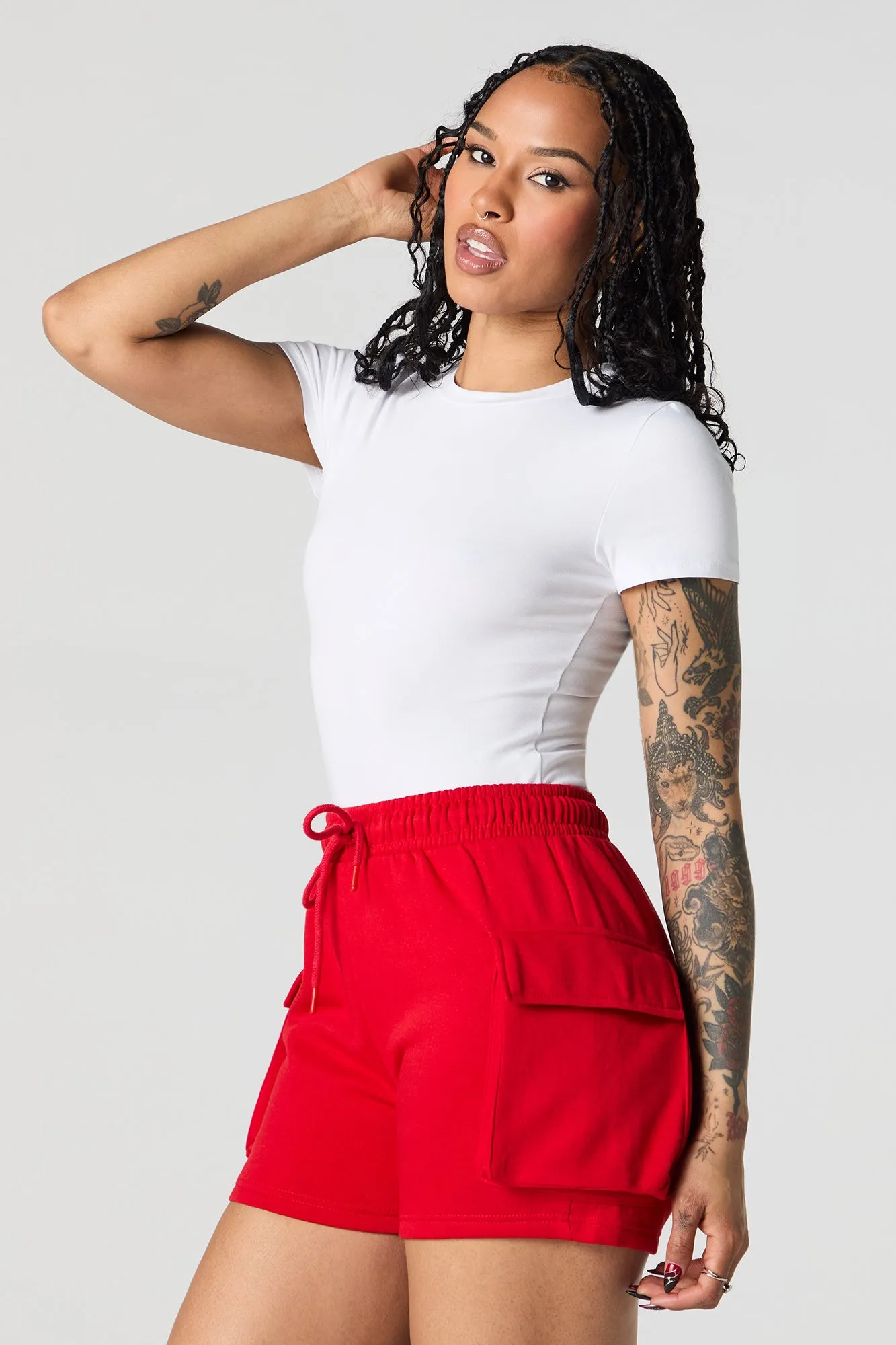 Short cargo en molleton