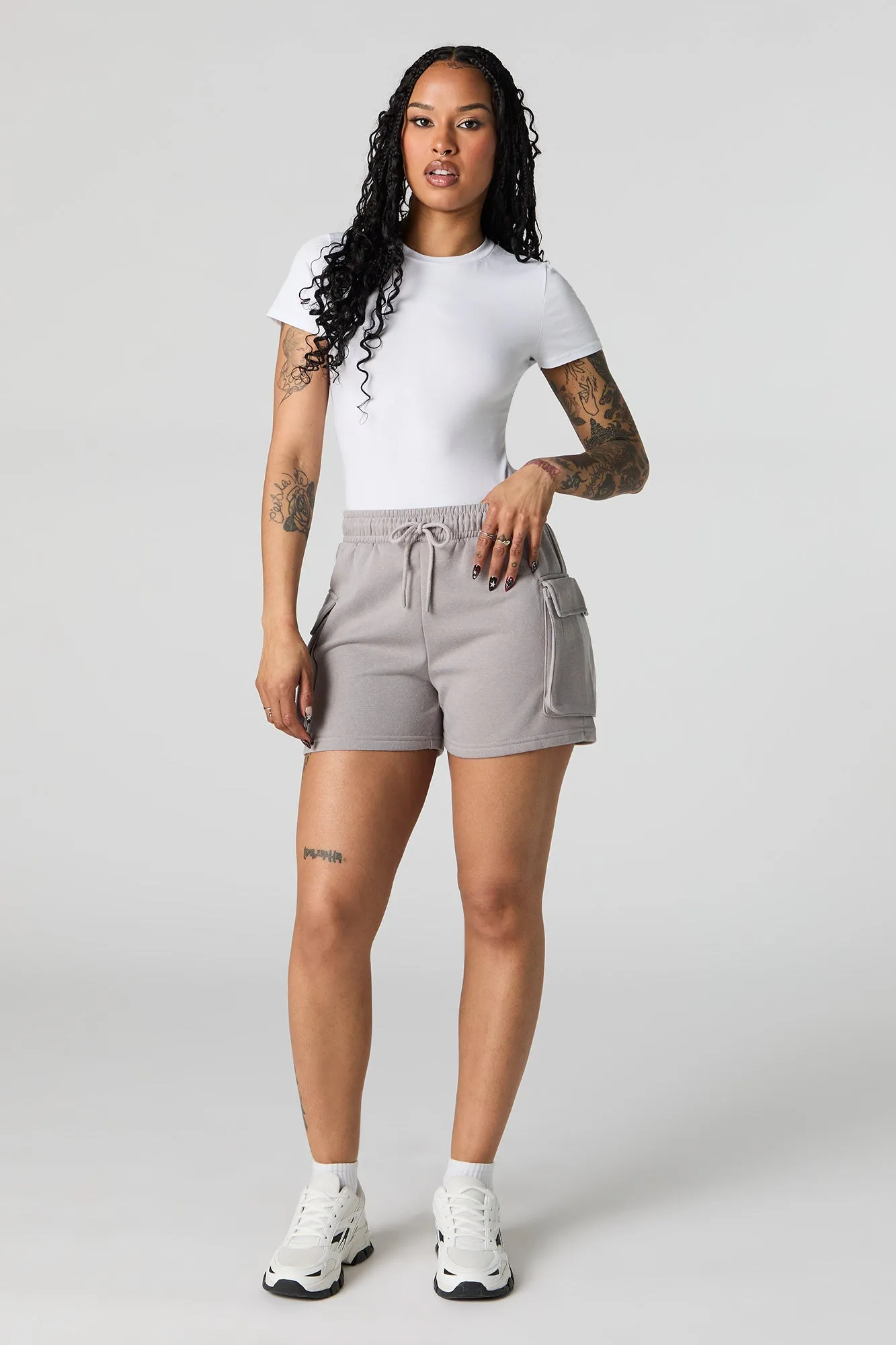 Short cargo en molleton