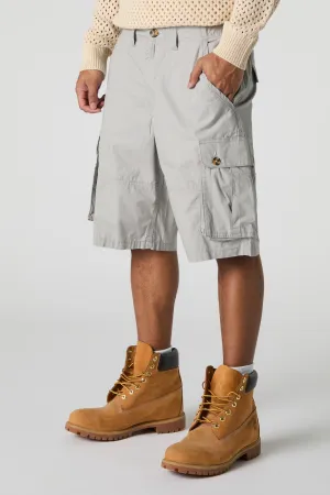Short cargo long avec poches boutonnées