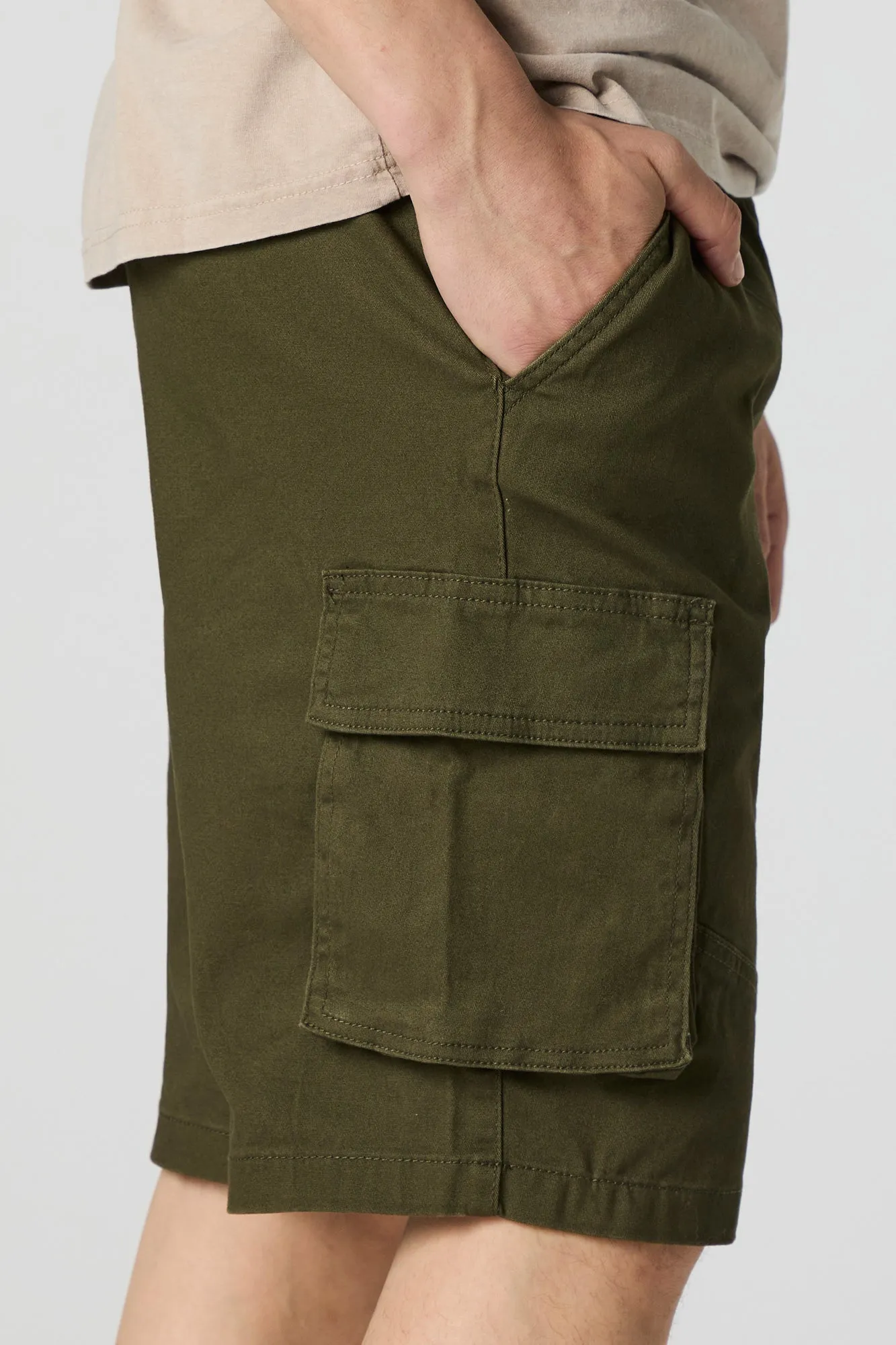 Short cargo à taille coulissante
