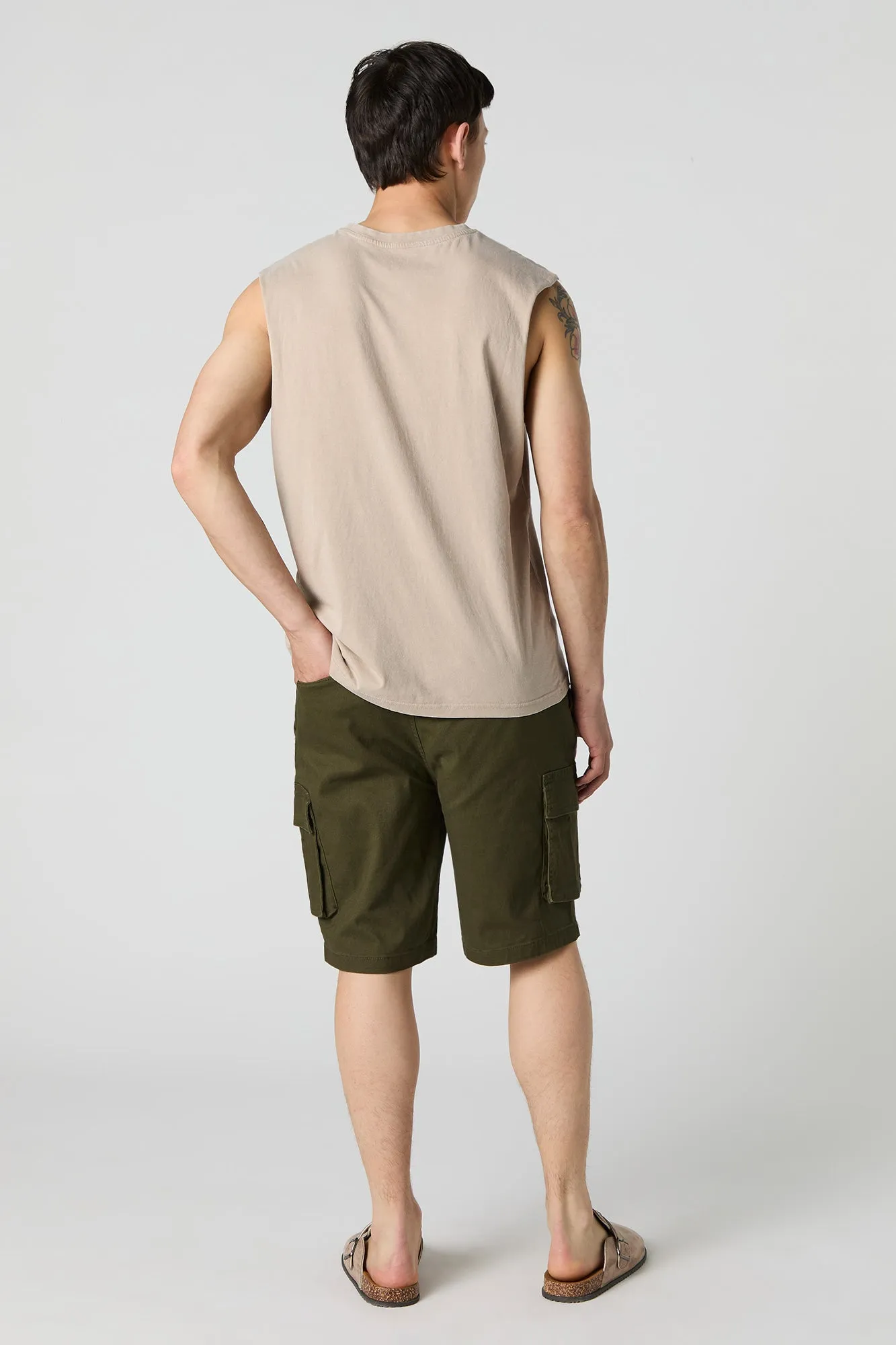 Short cargo à taille coulissante
