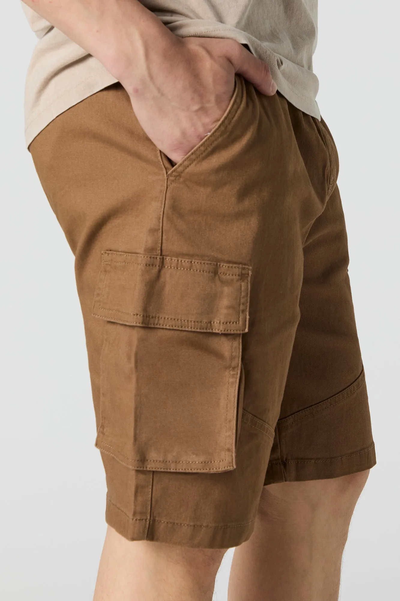 Short cargo à taille coulissante