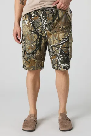 Short cargo à taille coulissante