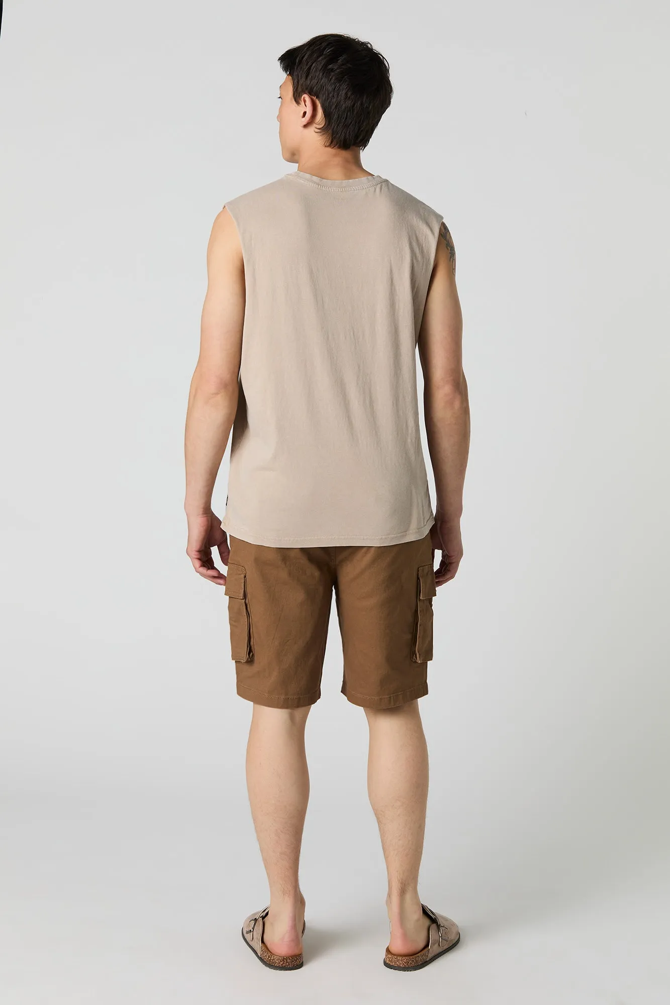 Short cargo à taille coulissante