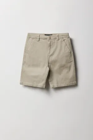 Short chino uni pour garçon