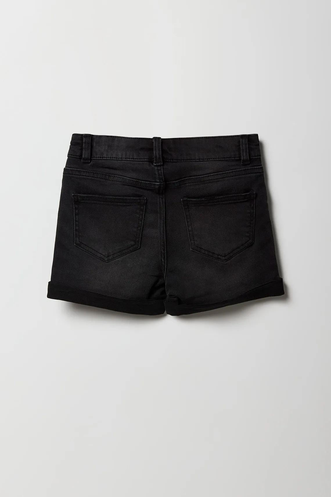 Short court mi-taille en denim pour fille