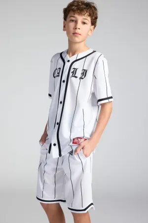 Short de basketball en filet imprimé pour garçon