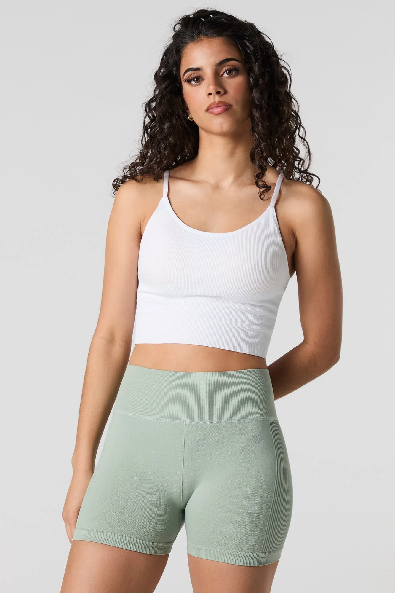 Short de cycliste sans couture à dos ruché