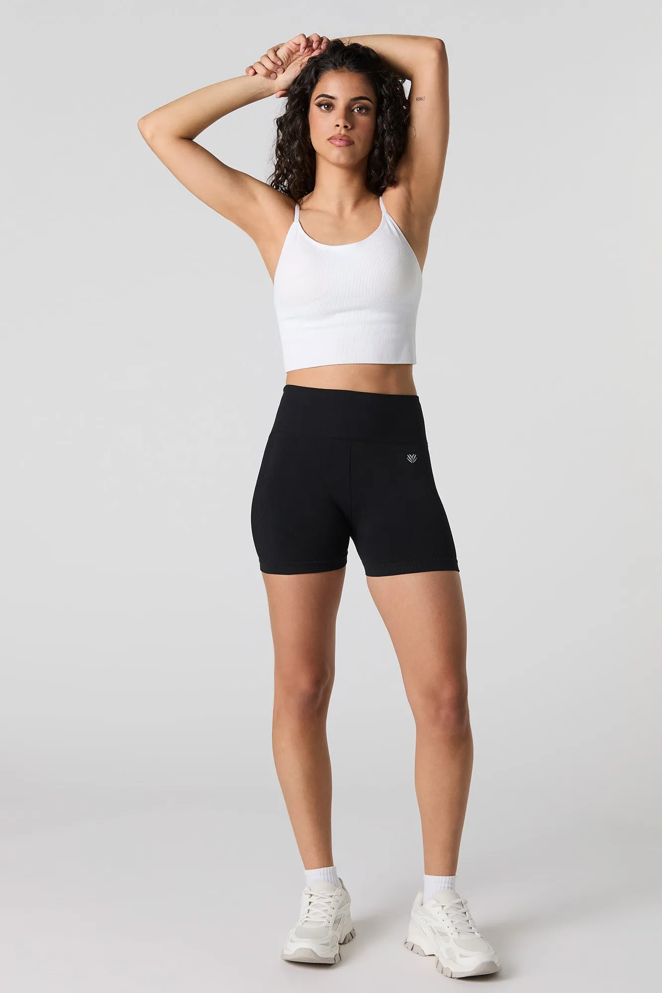 Short de cycliste sans couture à dos ruché