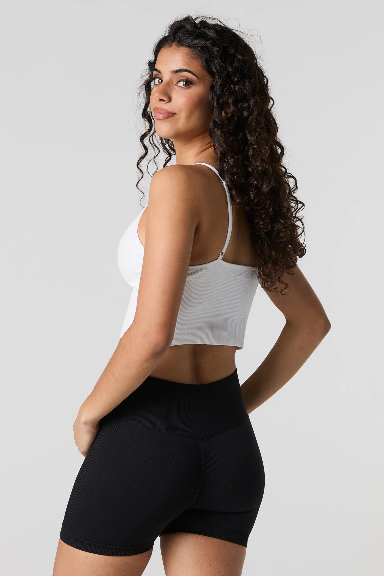 Short de cycliste sans couture à dos ruché