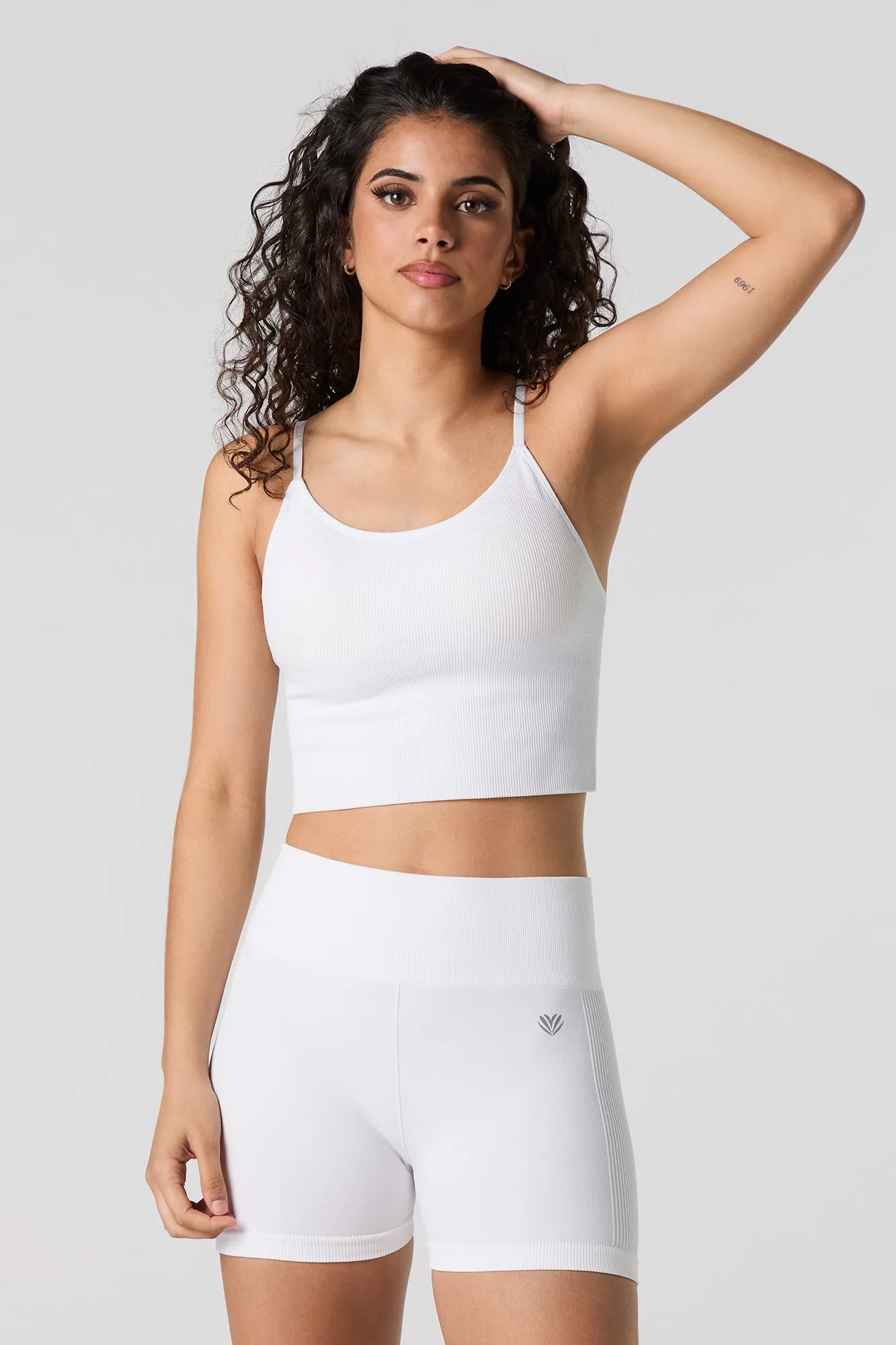 Short de cycliste sans couture à dos ruché