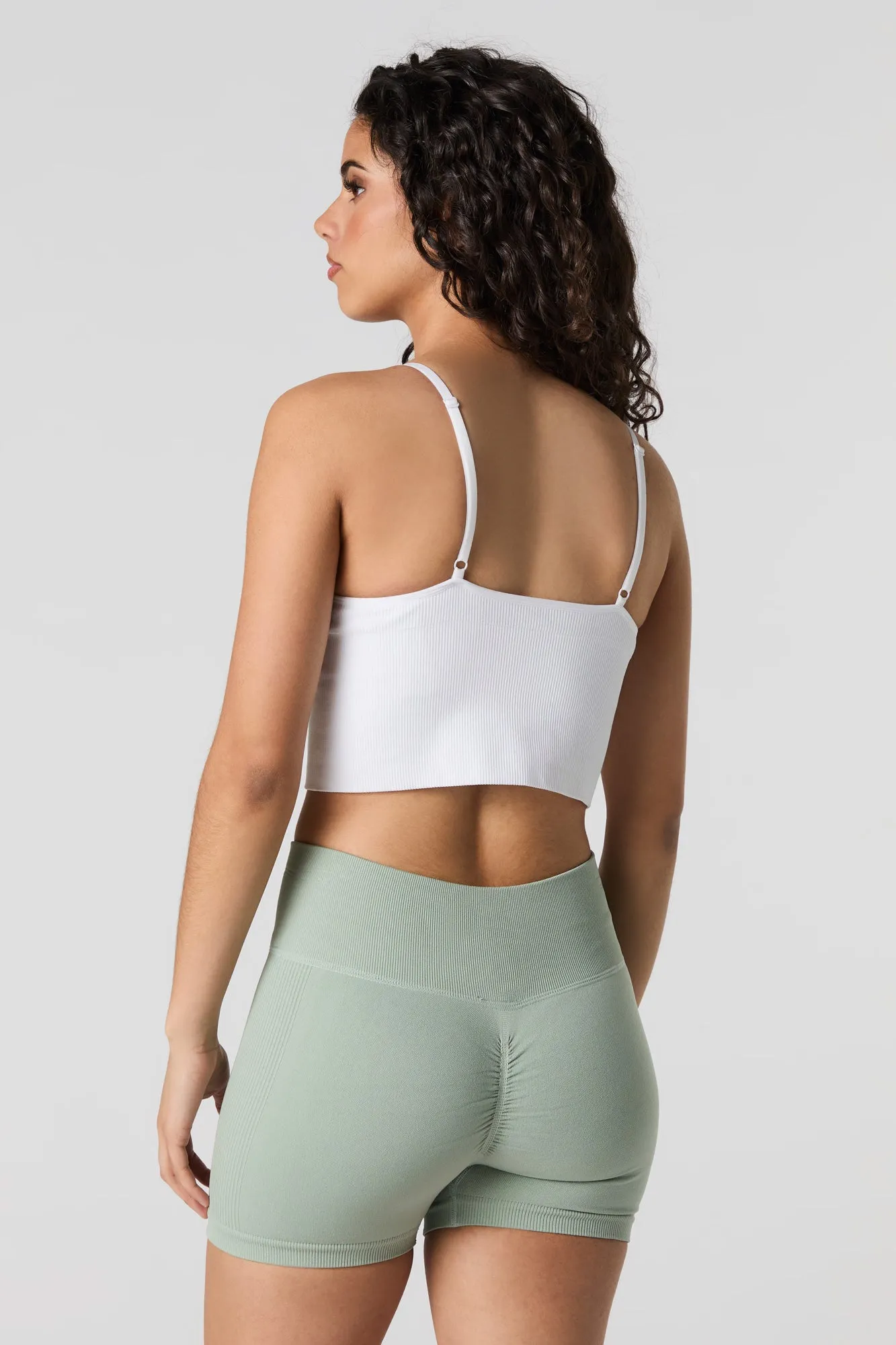 Short de cycliste sans couture à dos ruché